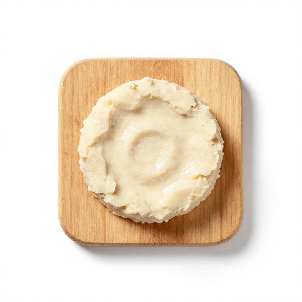 Fish mousse isolated on a white background