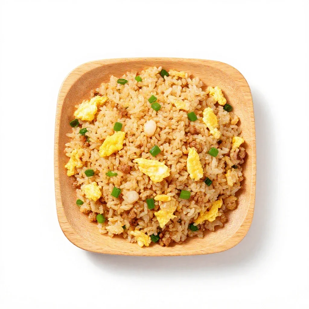 Fried rice isolated on a white background