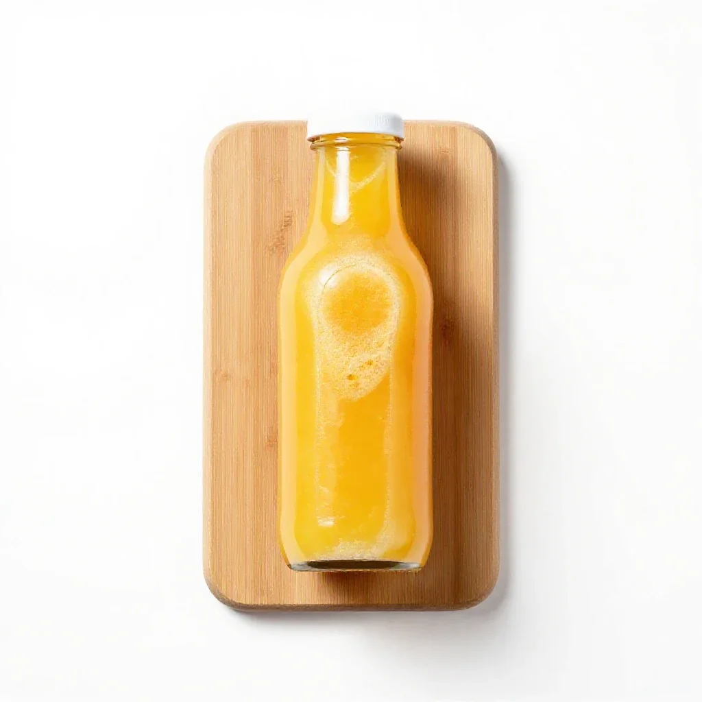 Frozen orange juice isolated on a white background