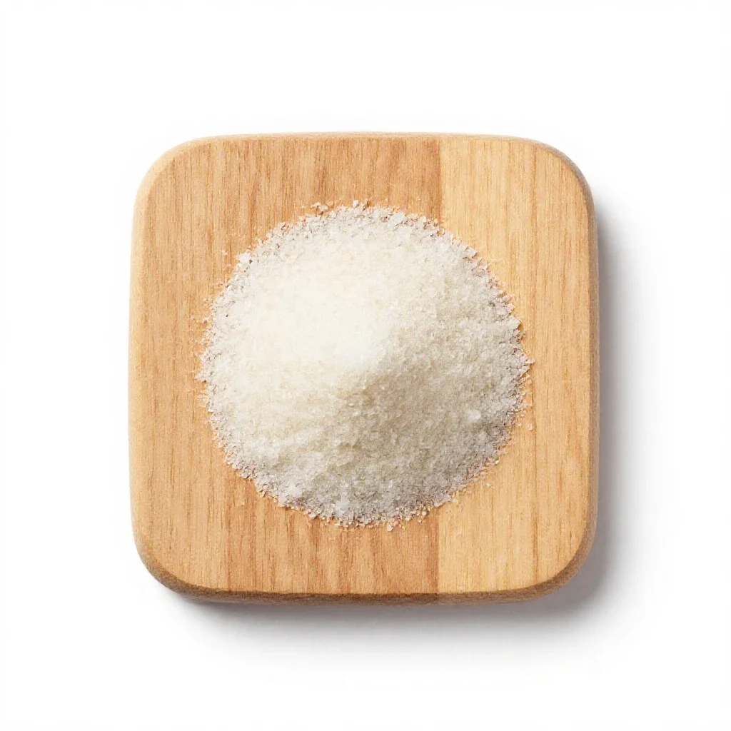 Garlic salt isolated on a white background