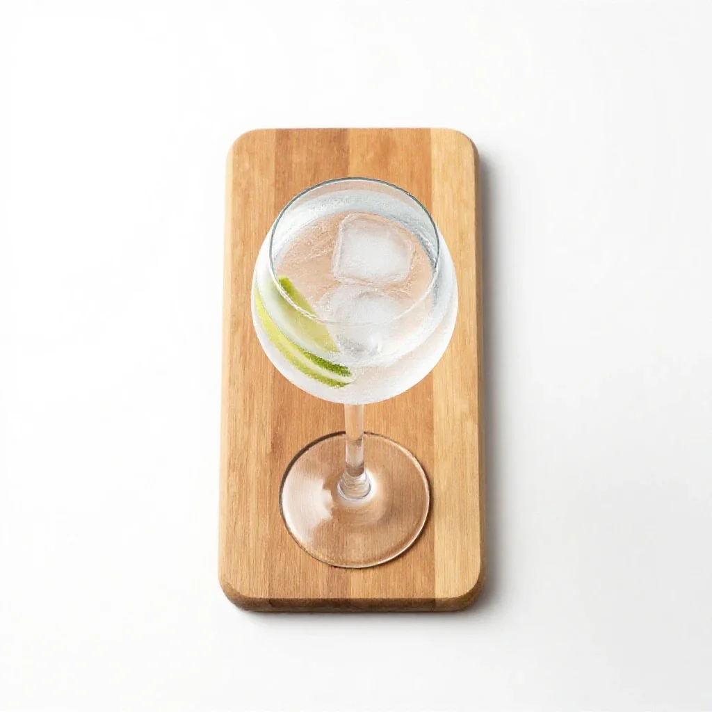 Gin and tonic isolated on a white background
