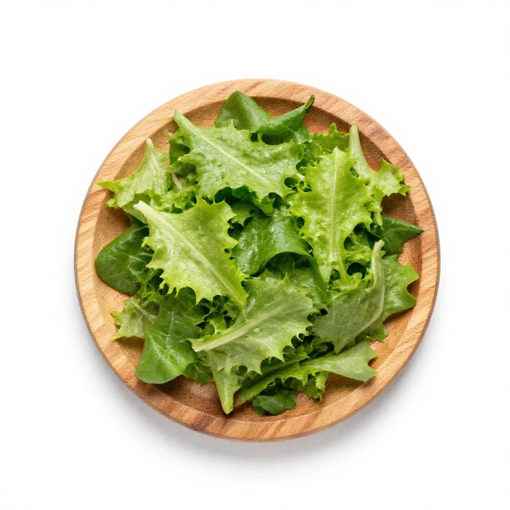 Green salad isolated on a white background