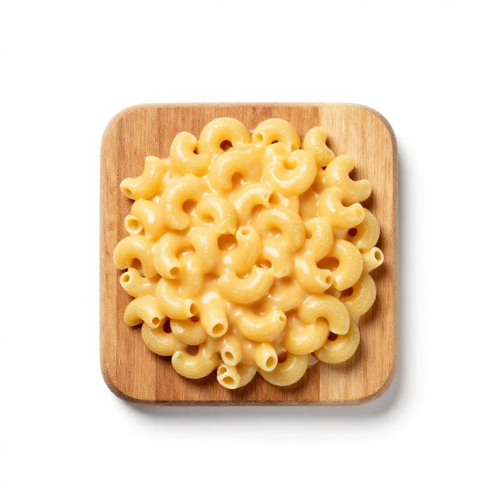 Macaroni and cheese isolated on a white background