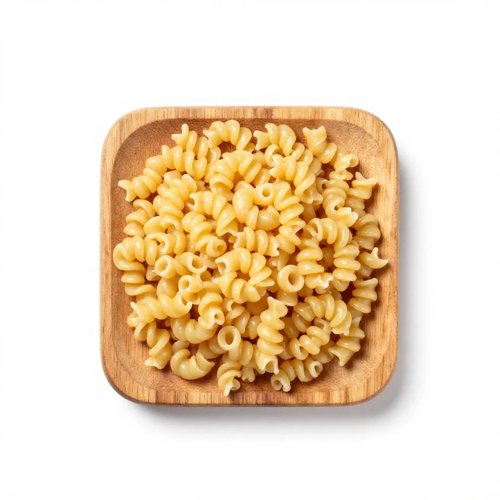 Macaroni salad isolated on a white background
