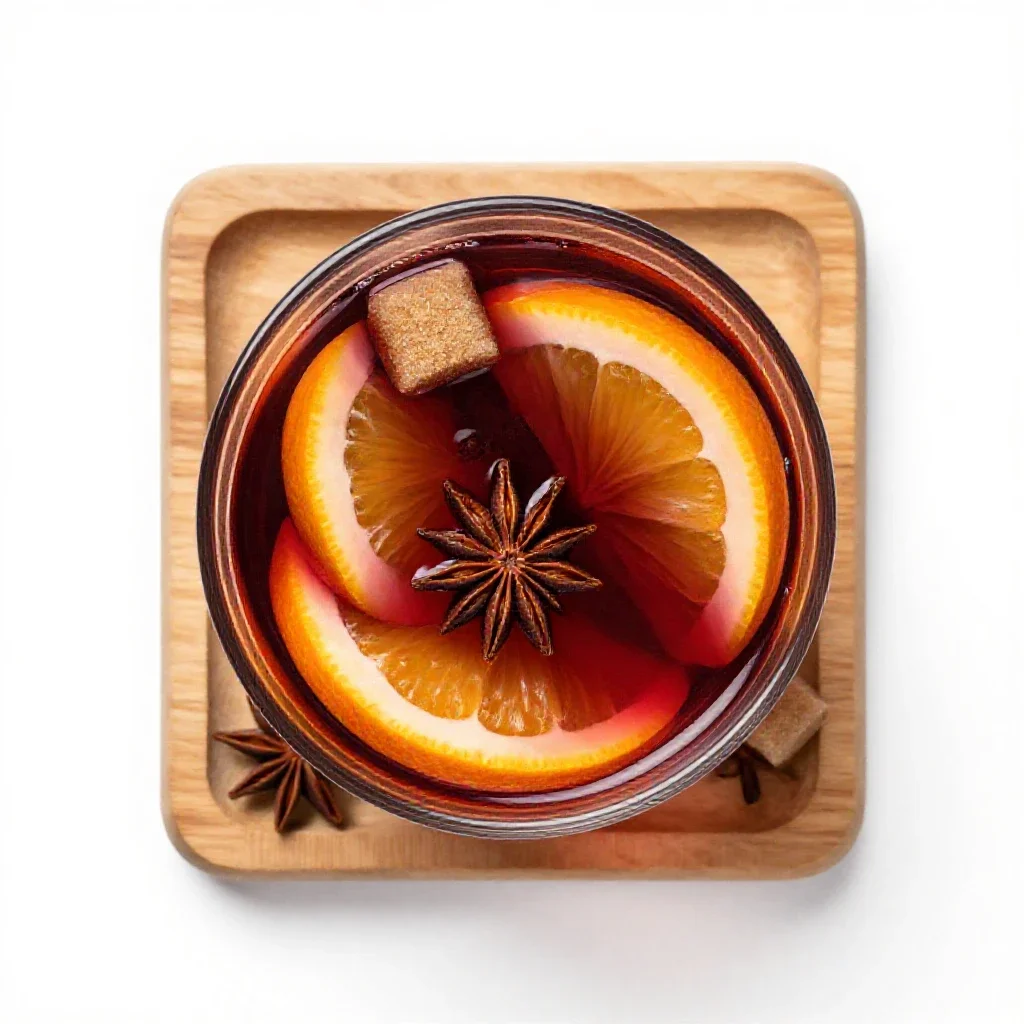 Mulled wine isolated on a white background