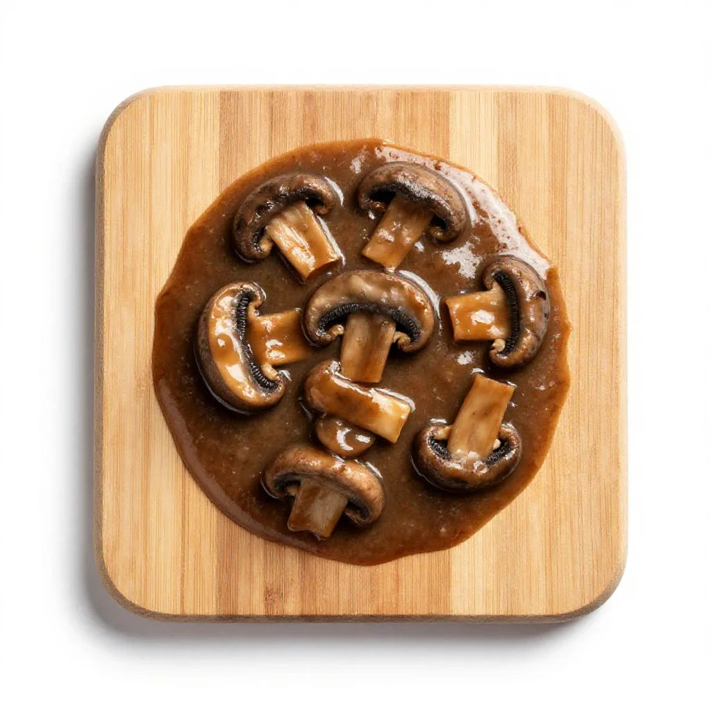 Mushroom sauce isolated on a white background