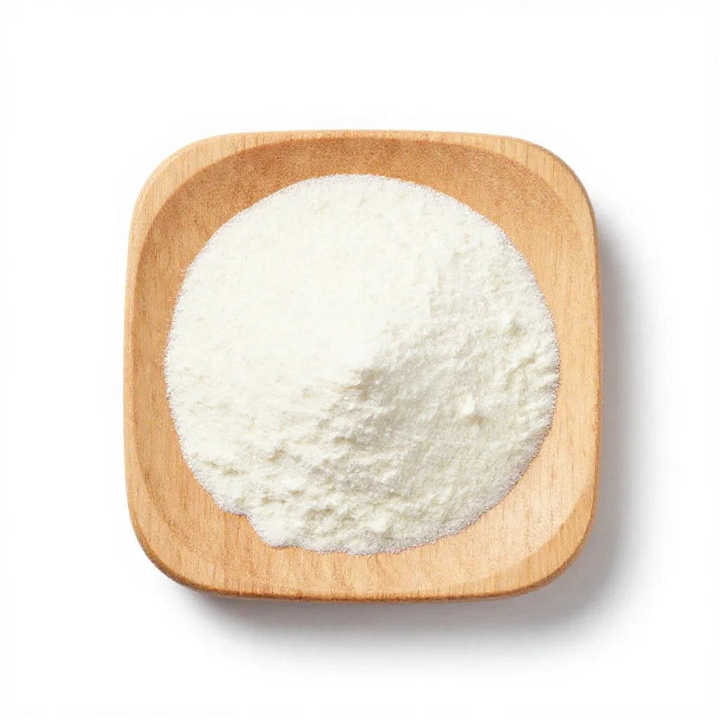 Nonfat dry milk isolated on a white background