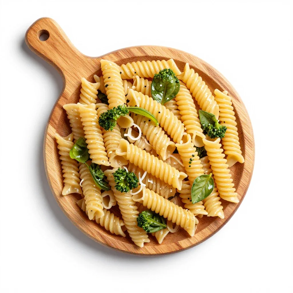 Pasta salad isolated on a white background