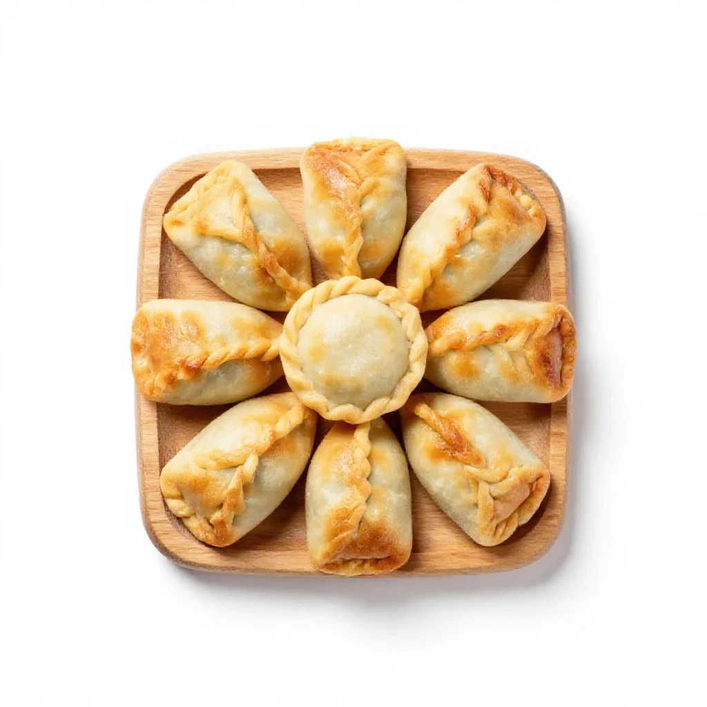Pirogi isolated on a white background