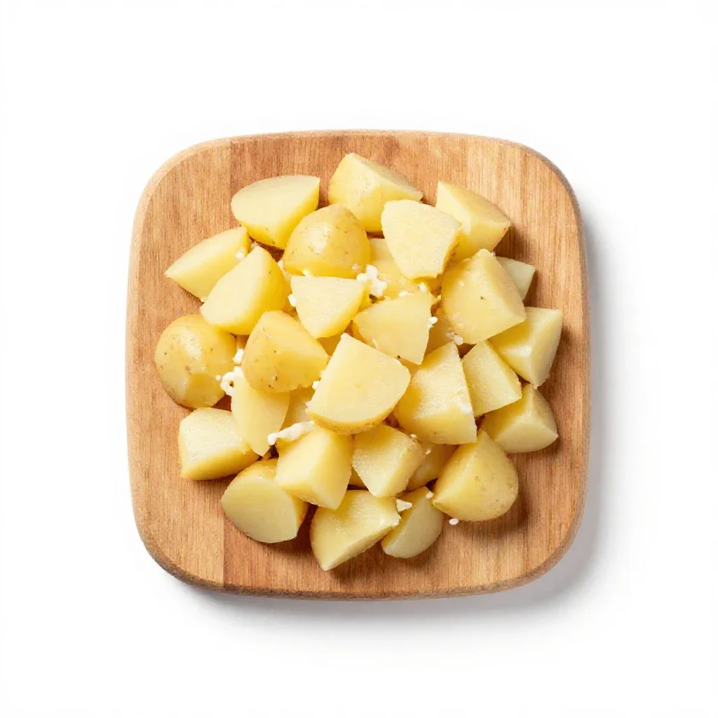 Potato salad isolated on a white background