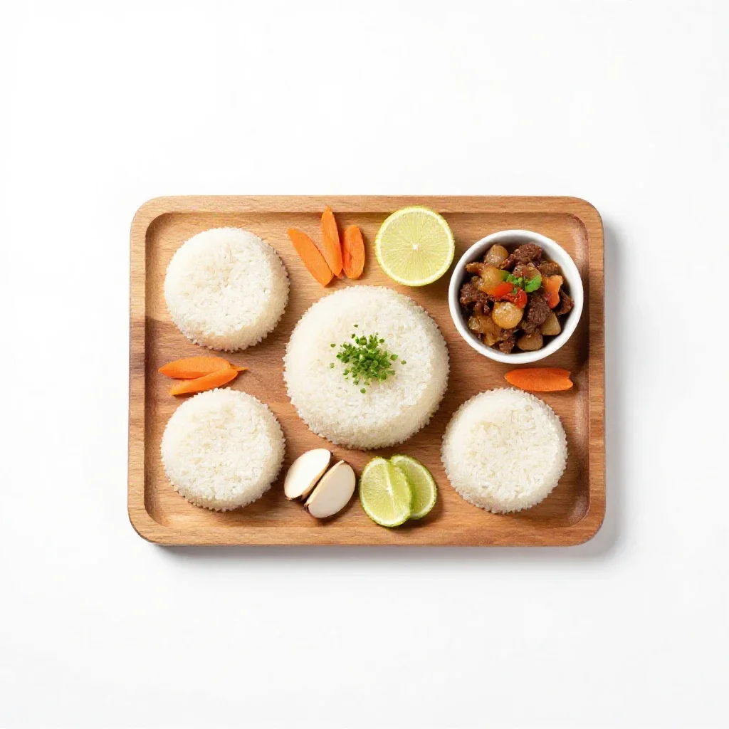Rijsttaffel isolated on a white background
