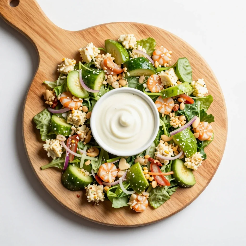 Salad isolated on a white background
