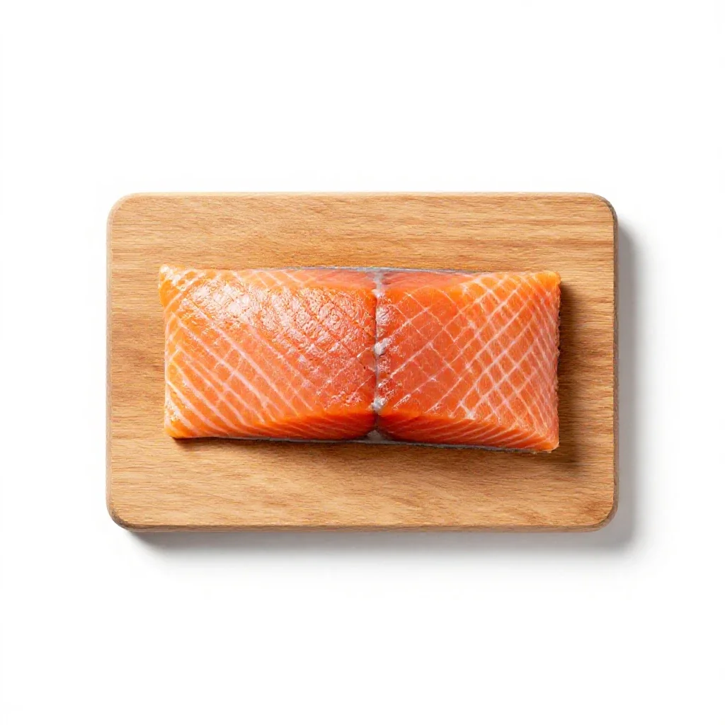 Salmon loaf isolated on a white background