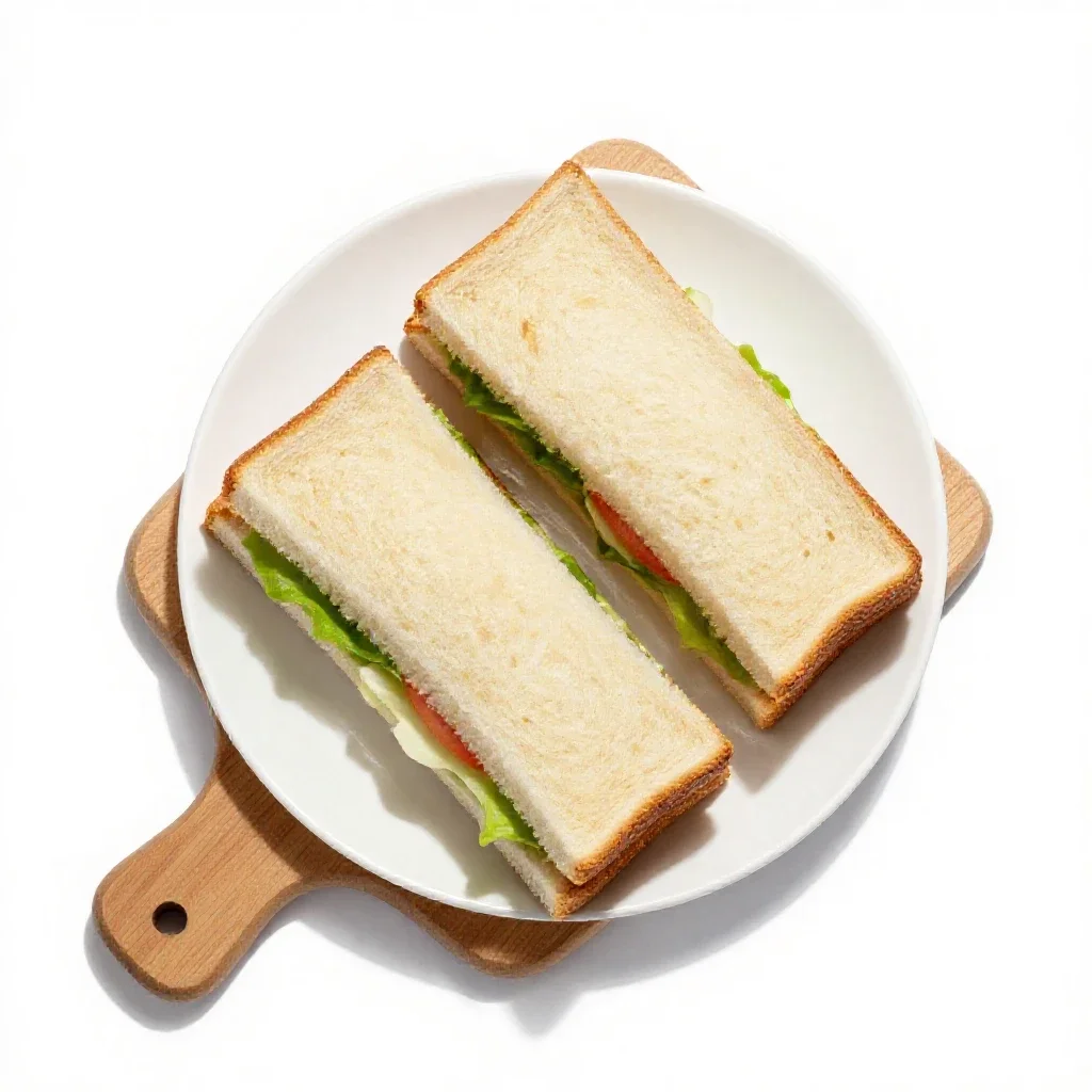 Sandwich plate isolated on a white background