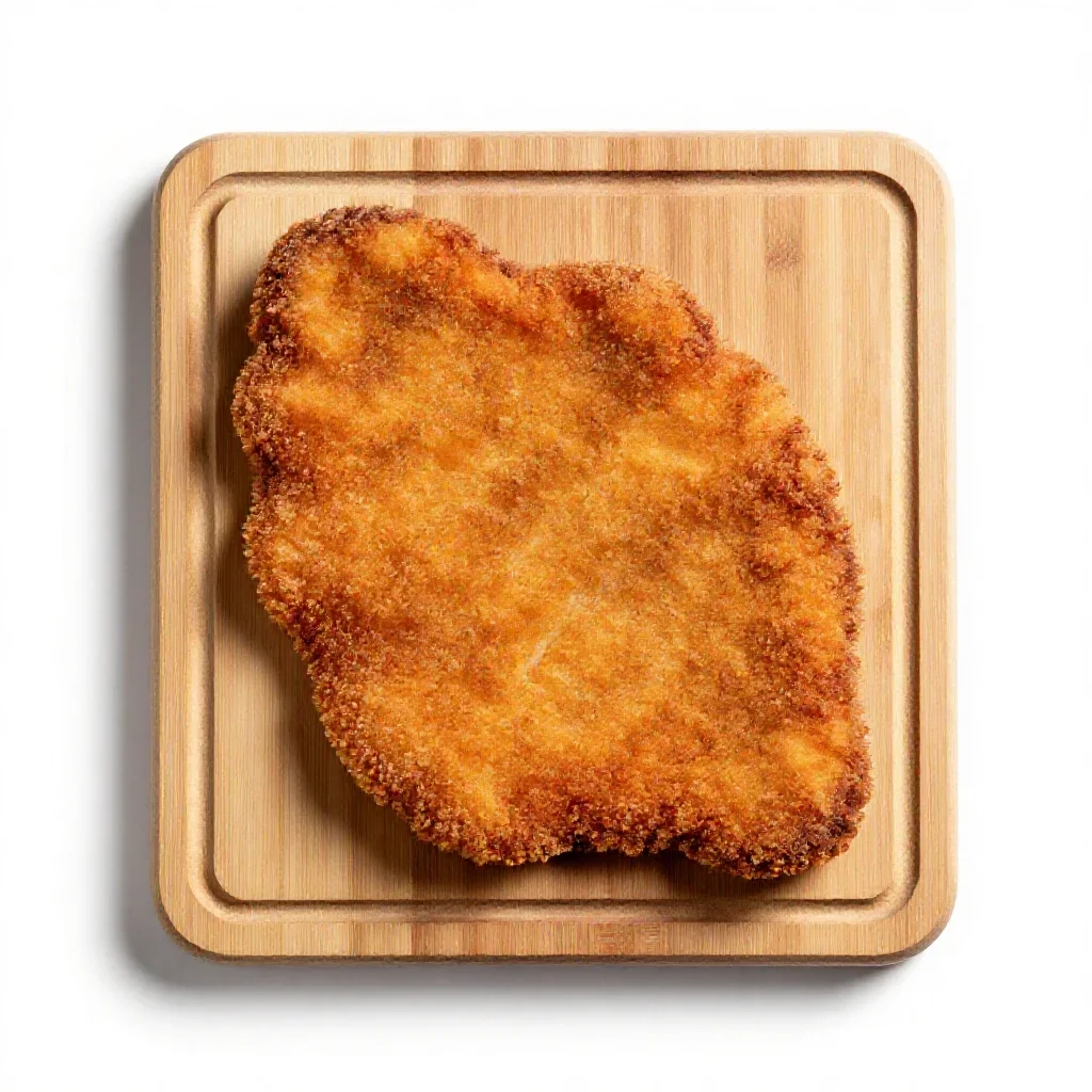 Schnitzel isolated on a white background