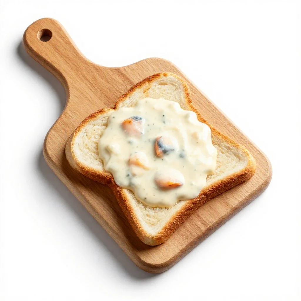 Seafood Newburg isolated on a white background