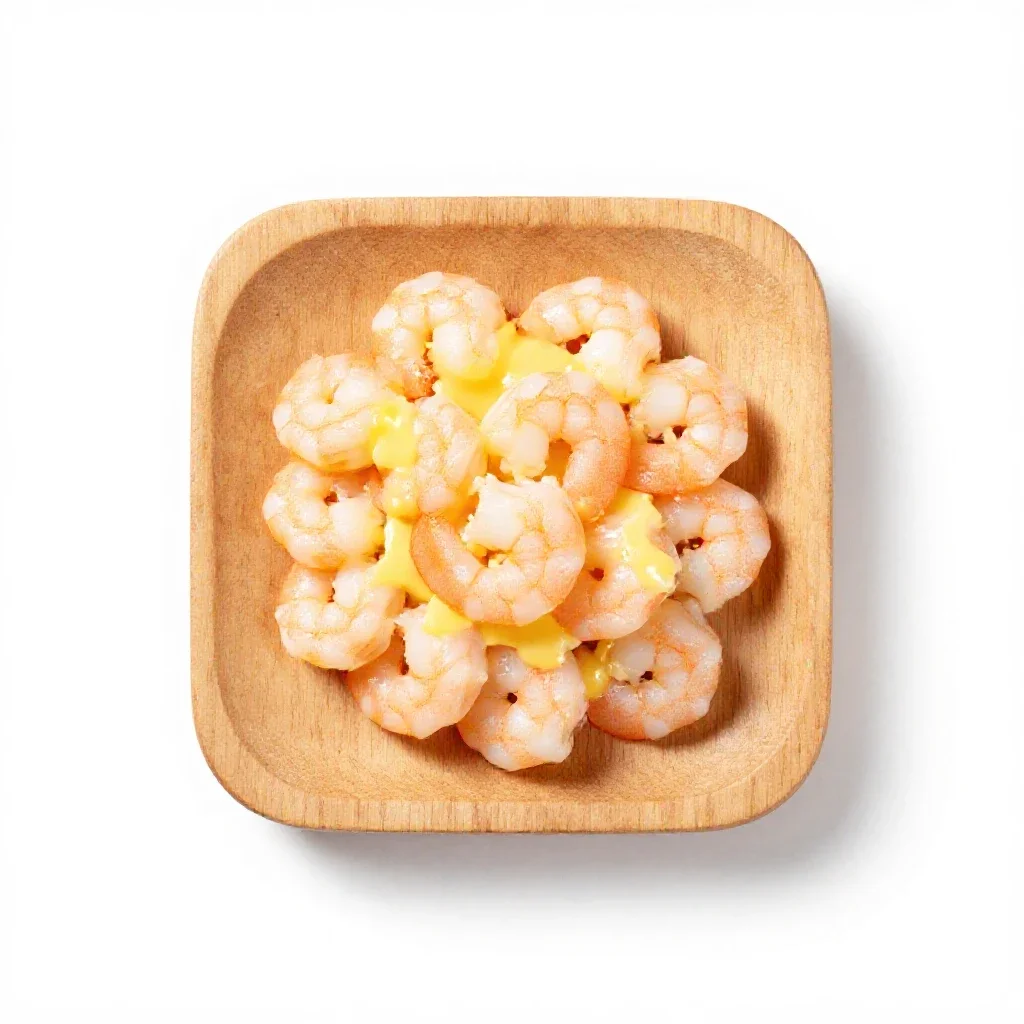 Shrimp butter isolated on a white background
