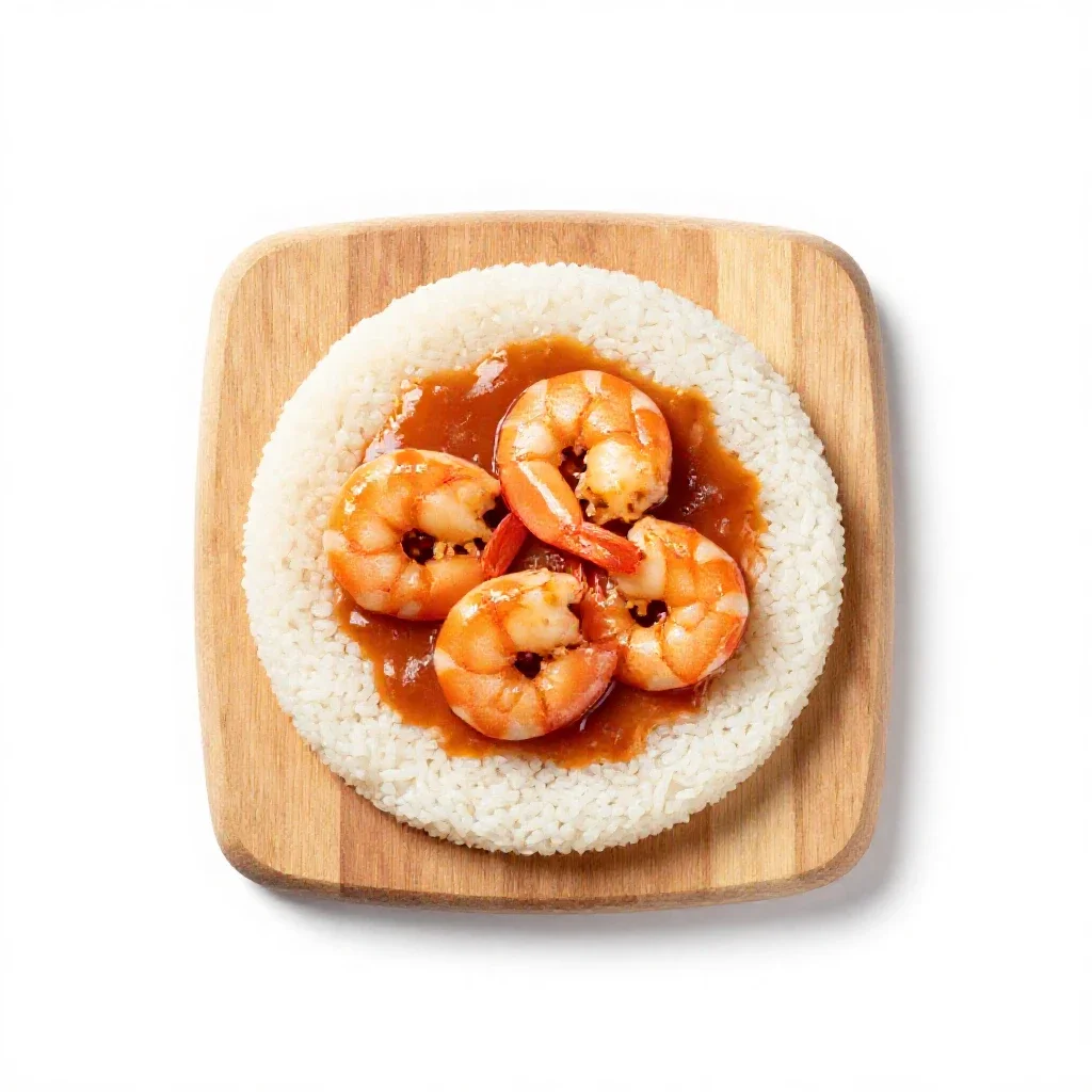 Shrimp Newburg isolated on a white background
