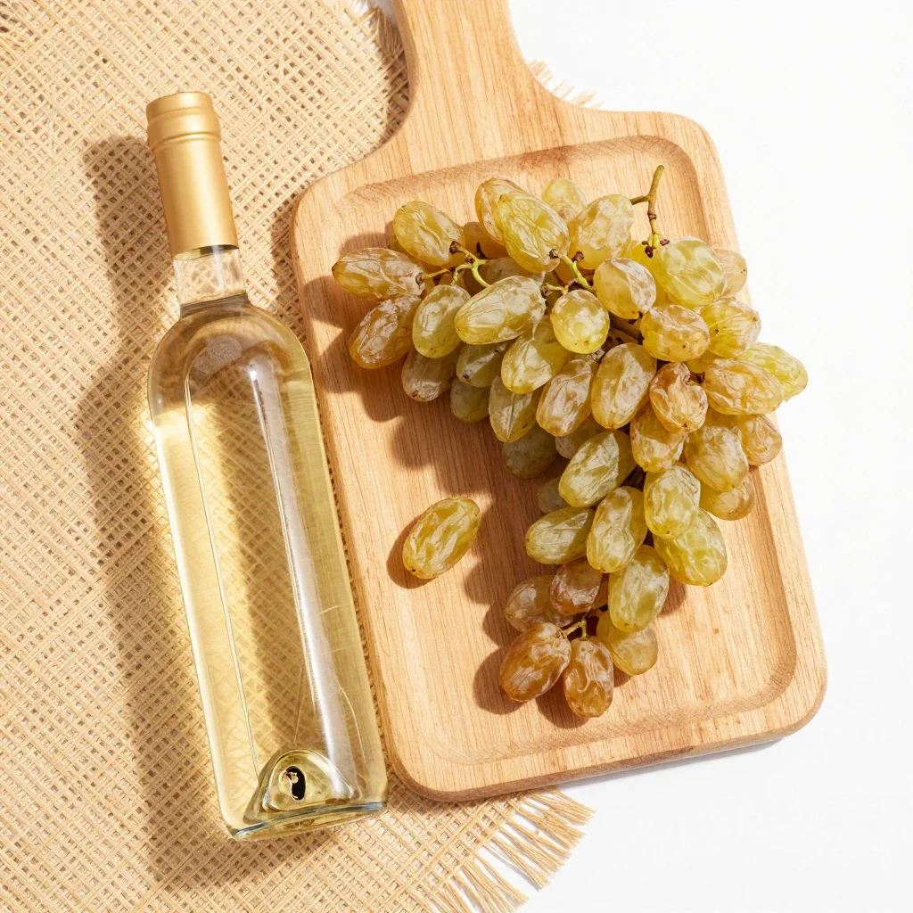 Straw wine isolated on a white background
