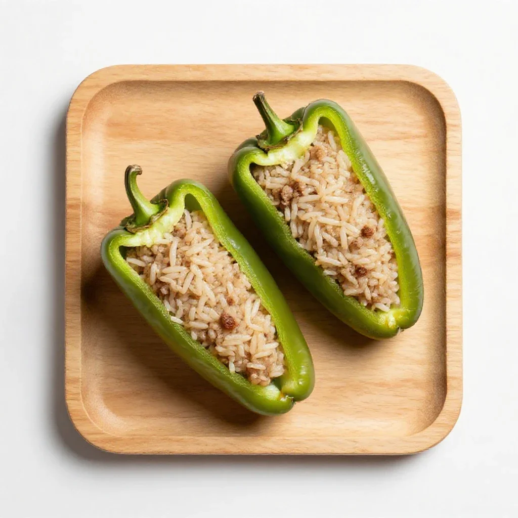 Stuffed peppers isolated on a white background