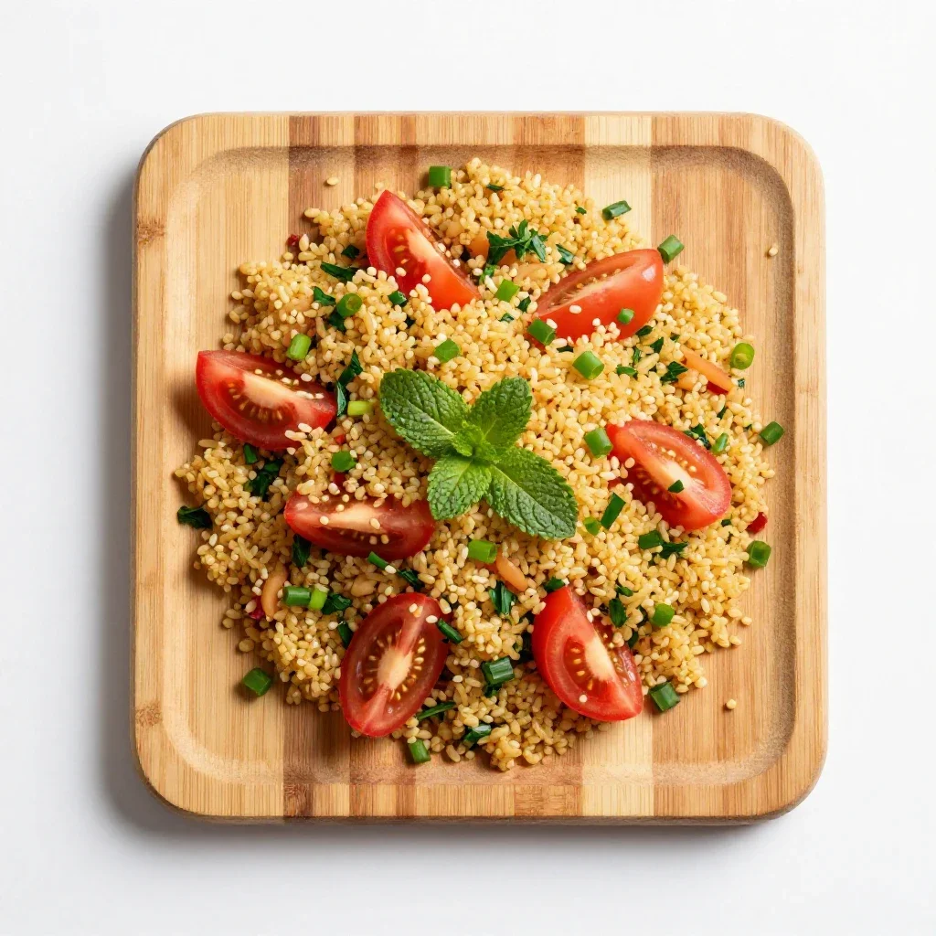 Tabbouleh isolated on a white background