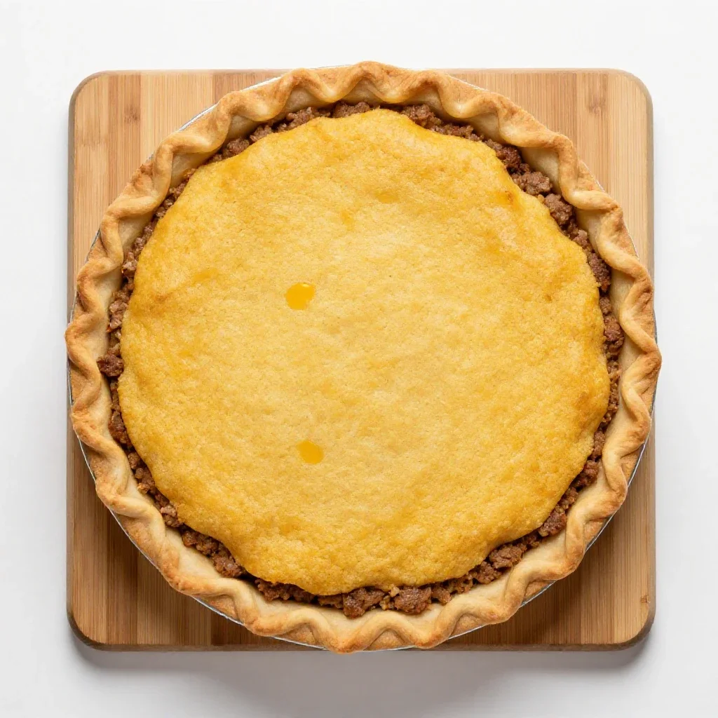 Tamale pie isolated on a white background