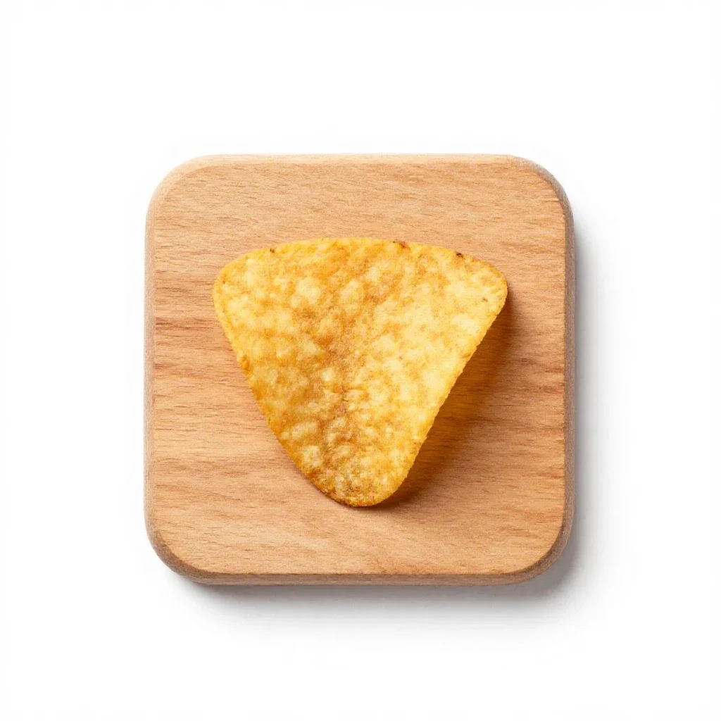 Tortilla chip isolated on a white background