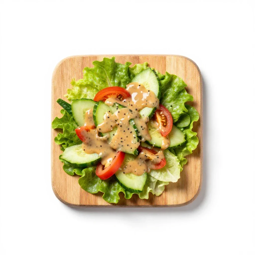Tossed salad isolated on a white background