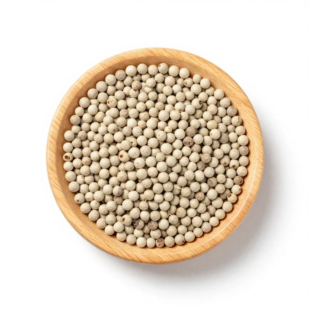White pepper isolated on a white background