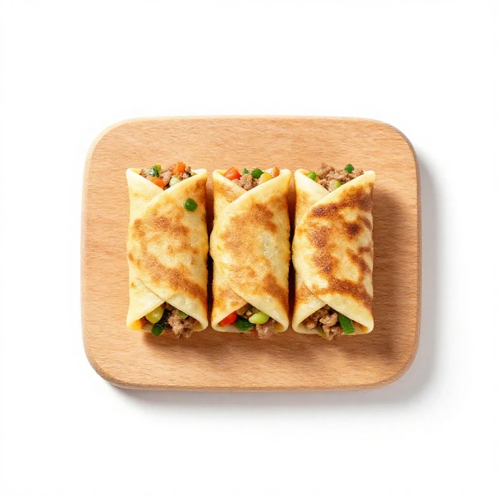 Egg roll isolated on a white background