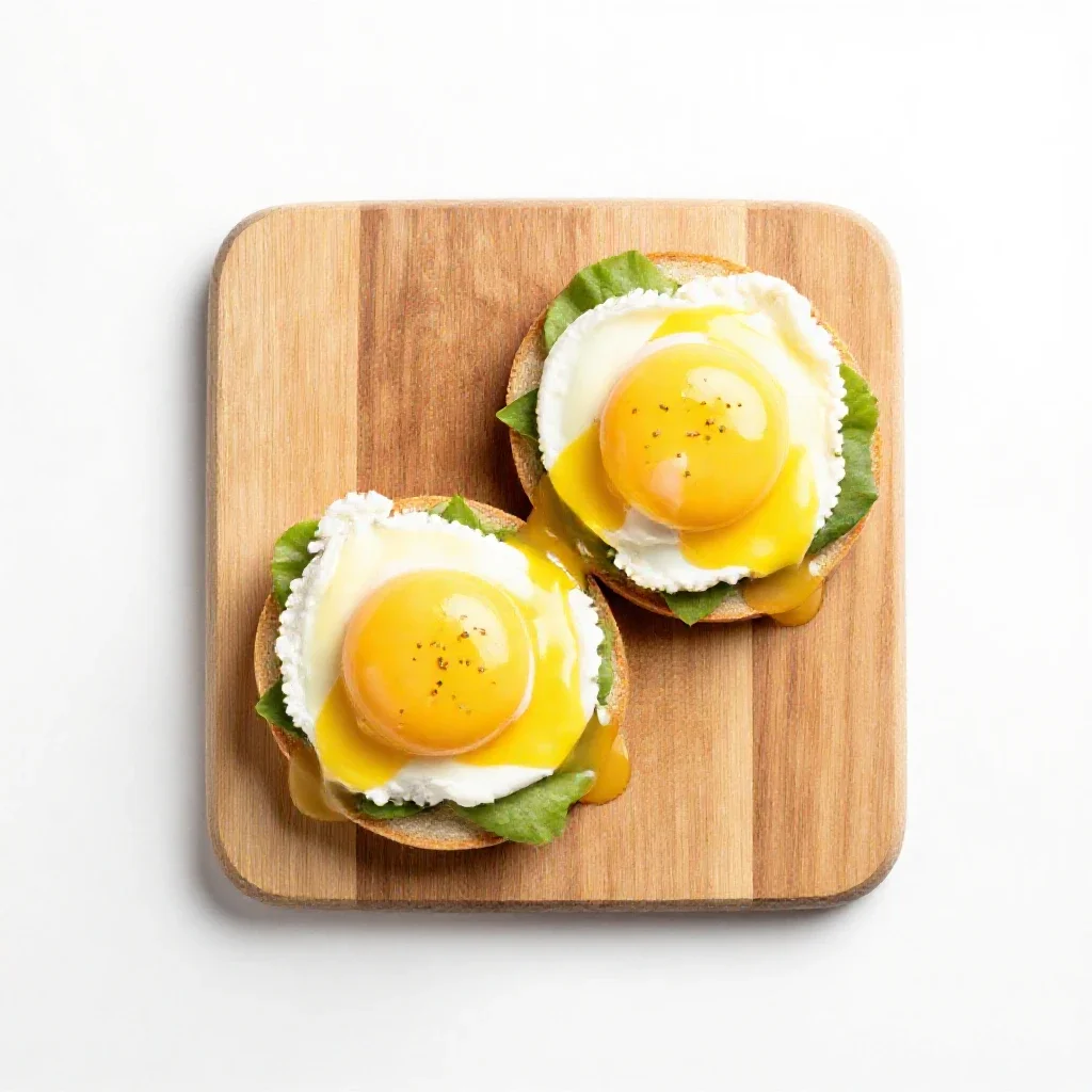 Eggs Benedict isolated on a white background