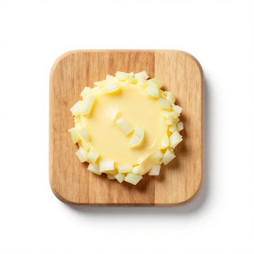 Onion butter isolated on a white background