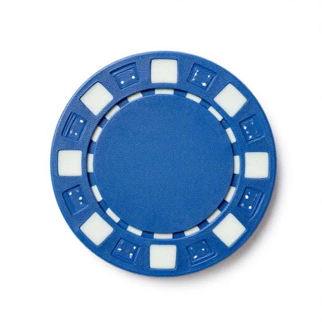 Blue chip isolated on a white background