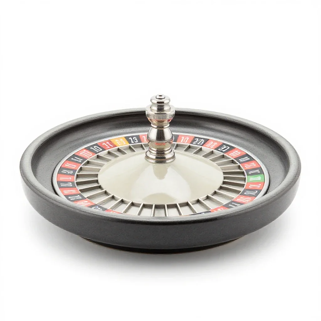 Roulette wheel isolated on a white background