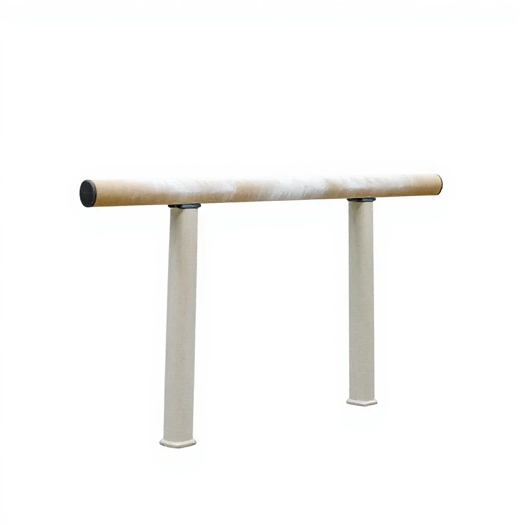 Uneven parallel bars isolated on a white background