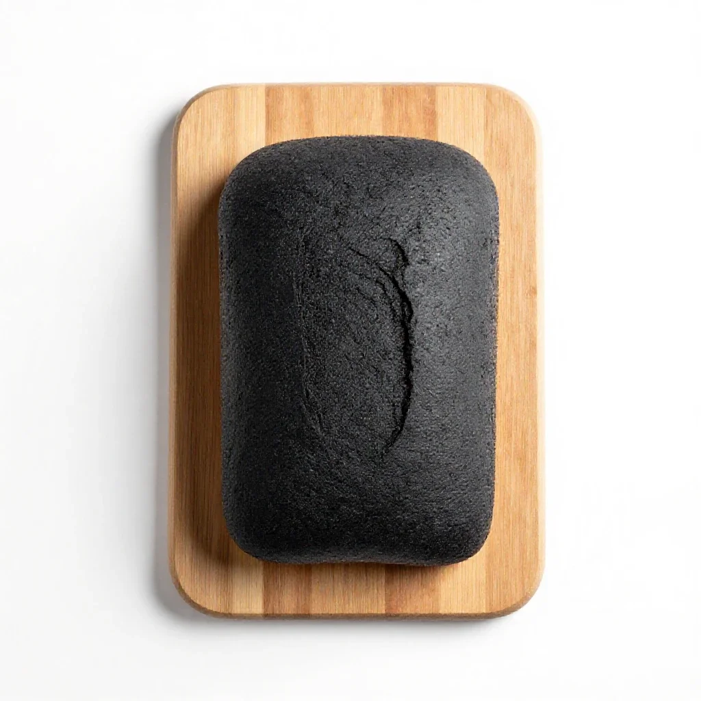Black bread isolated on a white background