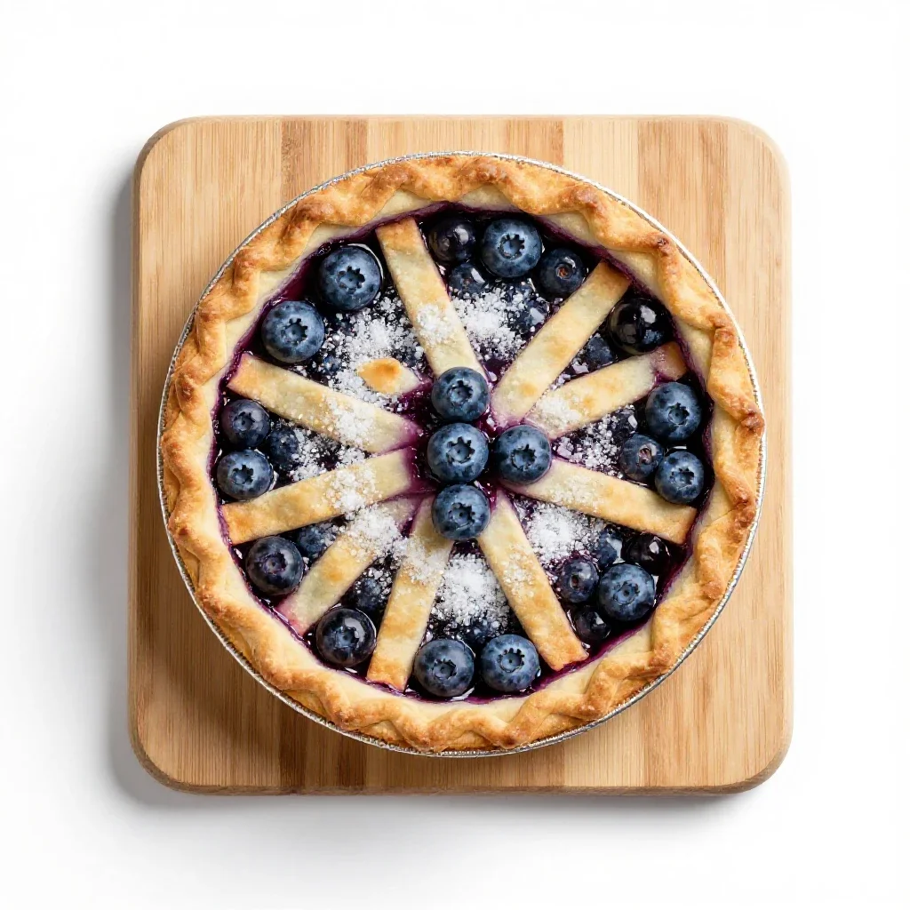 Blueberry pie isolated on a white background