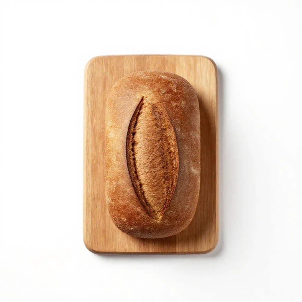 Brown bread isolated on a white background