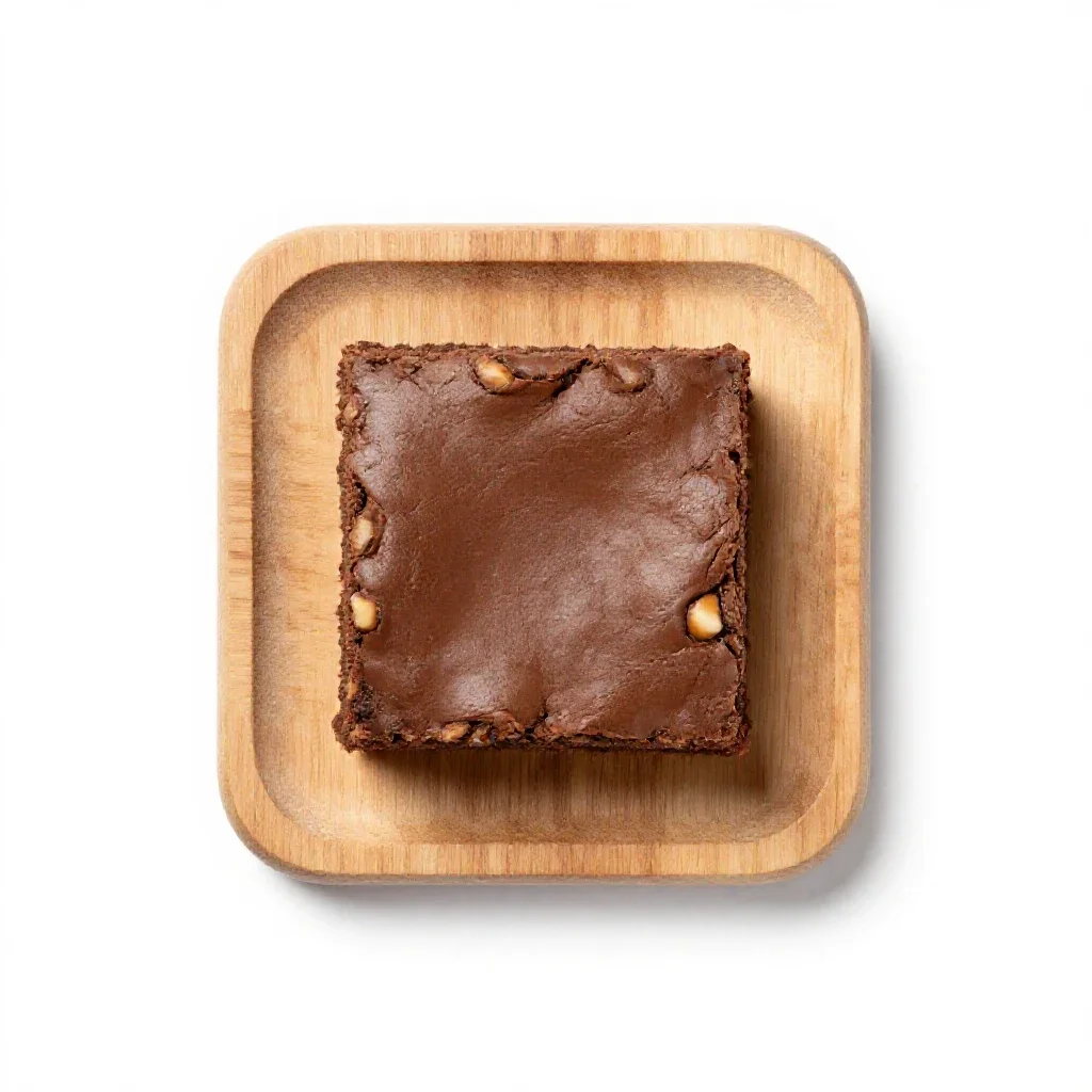 Brownie isolated on a white background