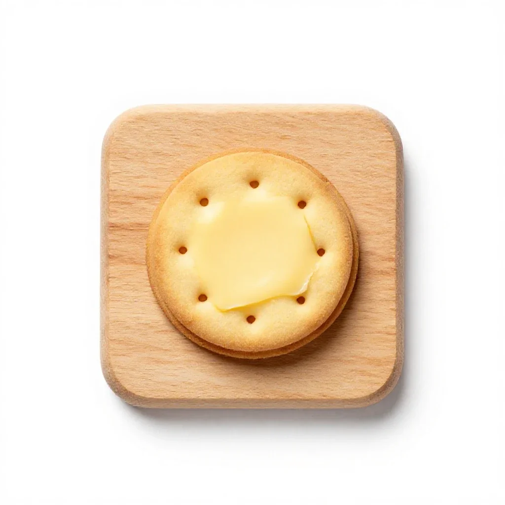 Butter cookie isolated on a white background