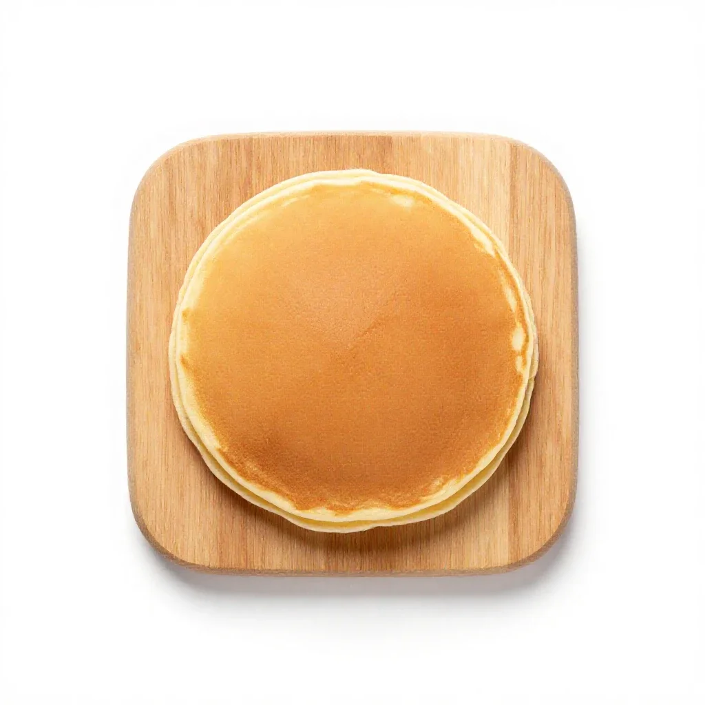 Buttermilk pancake isolated on a white background