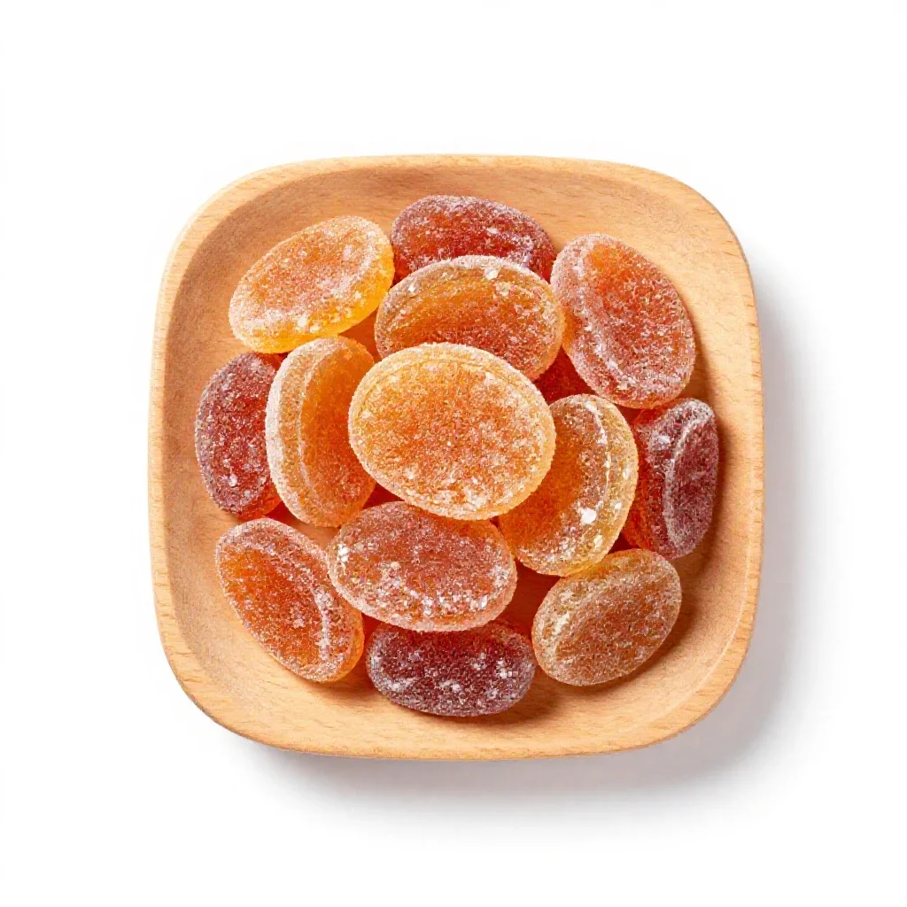 Candied fruit isolated on a white background