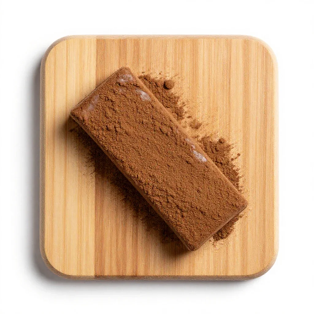 Carob bar isolated on a white background