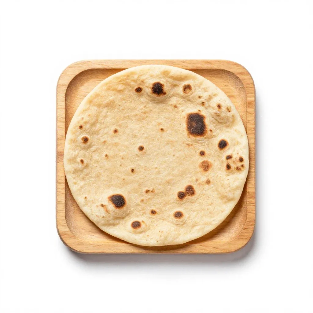 Chapatti isolated on a white background