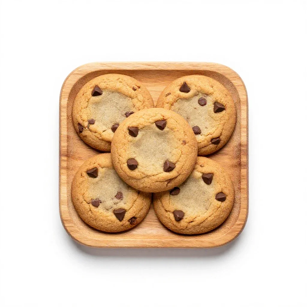 Chocolate chip cookie isolated on a white background