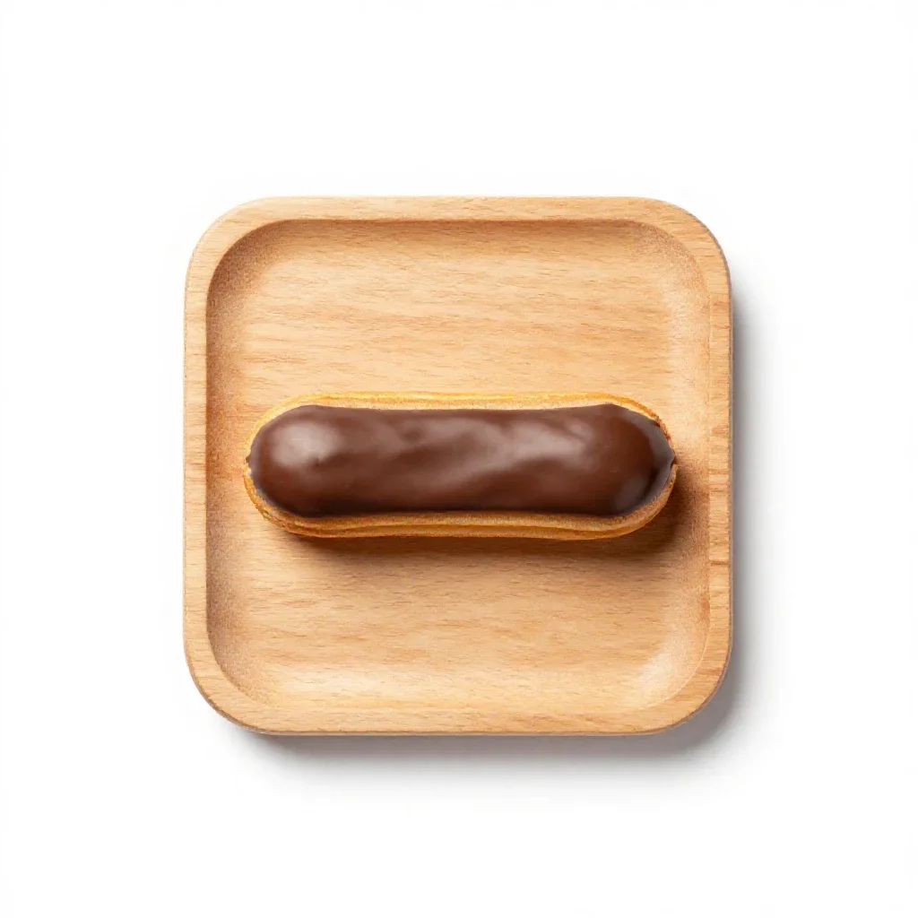Chocolate eclair isolated on a white background
