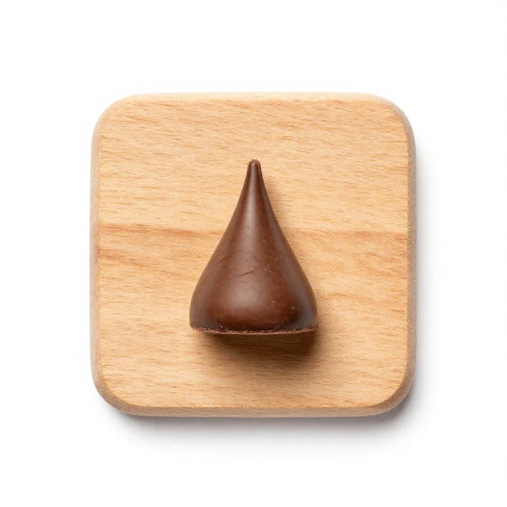 Chocolate kiss isolated on a white background