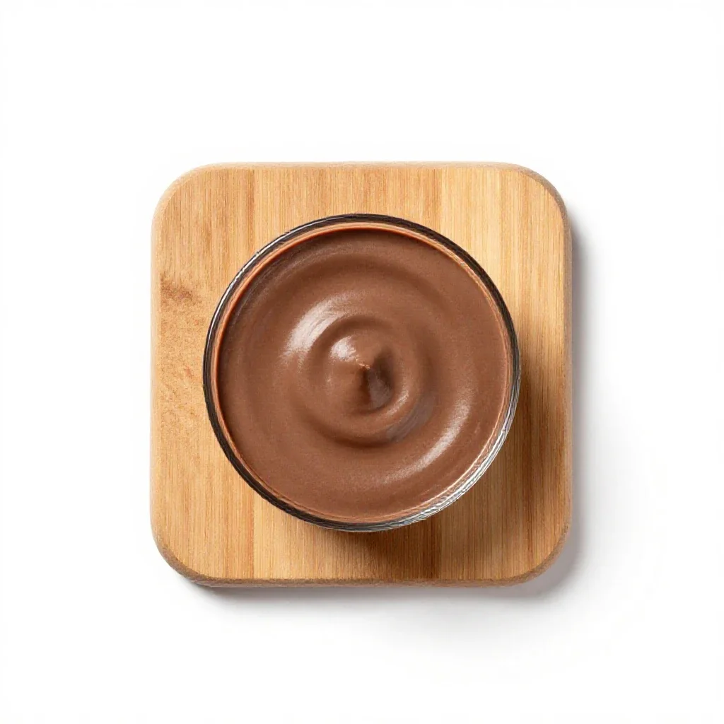 Chocolate mousse isolated on a white background