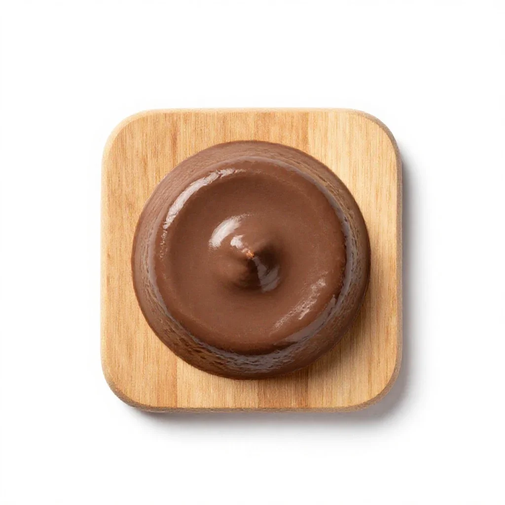 Chocolate pudding isolated on a white background