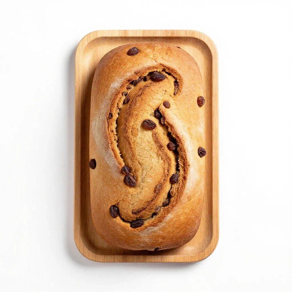 Cinnamon bread isolated on a white background